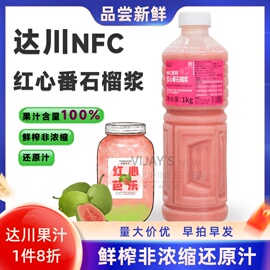 达川nfc冷冻果汁1kg原榨葡萄汁油柑，芒果草莓芭乐奶茶店专用非浓缩