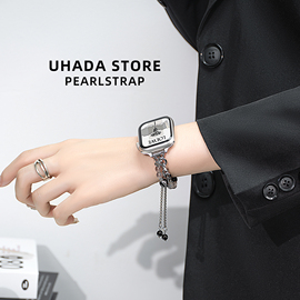 uhada适用于iwatchs9表带苹果表带s9手表，时尚猫眼宝石手链小香风applewatch7se高级小众s6个性小红书同款