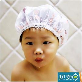 防水淋浴帽子 幼儿宝宝洗澡浴帽儿童沐浴帽防水干发帽 Shower Cap