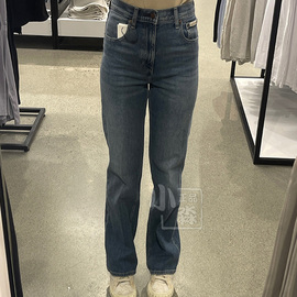 CK Calvin Klein女休闲百搭original bootcut小微喇叭牛仔裤长裤