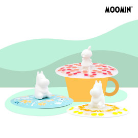 姆明moomin卡通马克杯盖通用水杯盖硅胶杯盖，配件圆形杯子盖