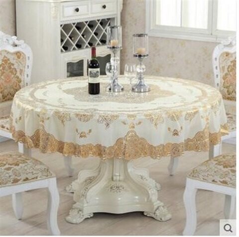 family oval table mat anti-skid hotel table cloth round