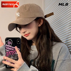 MLB男帽女帽2024夏季运动帽棒球帽卡其色鸭舌帽3ACP7701N