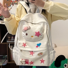 hellokitty背包可爱童趣kitty猫jk双肩包学生书包星星辣妹包校园