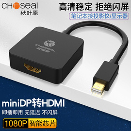 秋叶原MiniDP转HDMI/VGA电脑转换器dp接口雷电2扩展坞连接显示器投影仪外接转接线适用苹果macbookair笔记本