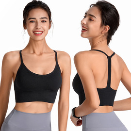y型美背瑜伽运动文胸，防震速干健身运动内衣女性感带胸垫胸罩背心