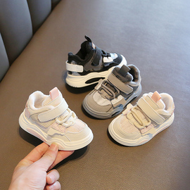 周岁小童加绒棉鞋女童软底学步鞋子秋冬款婴儿男童宝宝运动小白鞋