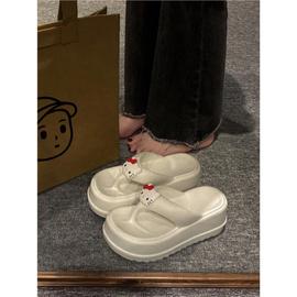 hellokitty厚底人字拖鞋女夏季外穿夹脚防滑海边沙滩可爱凉拖