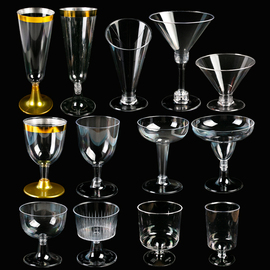 高脚杯慕斯杯甜品台杯子布丁杯装饰摆件一次性果冻小酒杯塑料透明