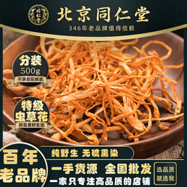 同仁堂虫草花新货特级孢子头北金虫草菇煲汤材料蛹虫草花250g