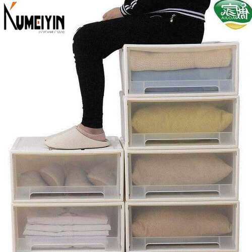 Drawer clothes storage box plastic wardrobe transparent un