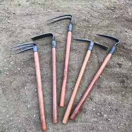 木柄园林园艺工具小锄头，除草种菜挖地翻地，松土挖笋尖锄小耙子赶海