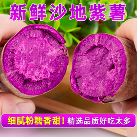 山东香糯紫罗兰紫薯新鲜细腻特级农家，新鲜小地瓜自种红薯9斤