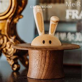 魔术师的兔子创木工房木质八音盒音乐盒生日节日礼物女生