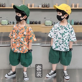 儿童套装男童夏装小童男孩帅气衣服夏季5韩版洋气中童两三四岁半2