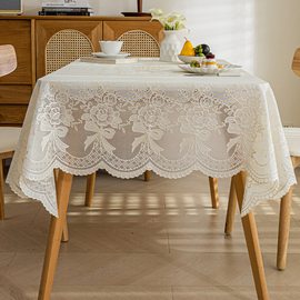 氛围感桌布防水防油免洗方桌布(方桌布，)正方形pvc蕾丝餐桌，台布方桌布(方桌布)塑料