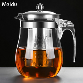 玻璃茶具套装家用功夫茶杯透明简约客厅办公室，高温茶壶泡茶壶