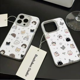 星点猫狗适用iPhone15promax手机壳苹果14/13/12pro高级感11xs/xr保护套华为小米防摔红米oppo个性plus潮