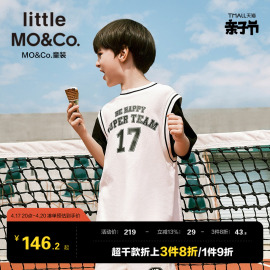 纯棉-littlemoco童装夏装，儿童上衣男童女童假两件短袖t恤男大童