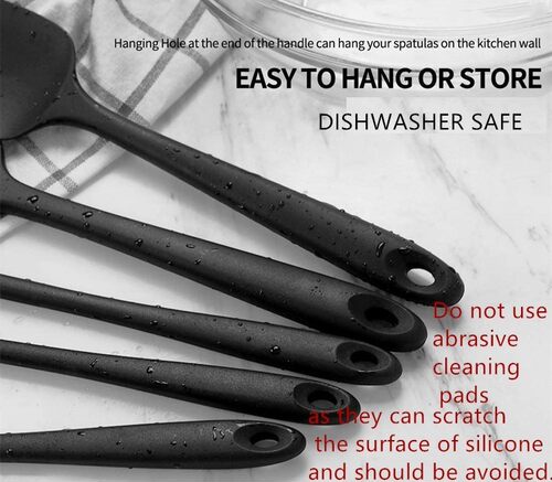 silicone mixing batter scraper spatula set一体式硅胶奶油刮