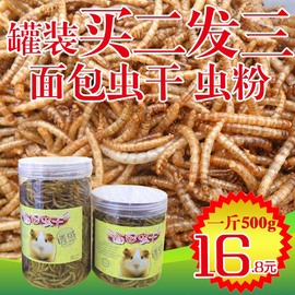 面包虫干黄粉虫干500g营养，蛋白质仓鼠粮龟粮宠物用品鸟鱼饲料