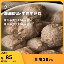 企鹅市集 潮汕牛肉丸 汕头特产手工牛肉丸牛筋丸250g*2