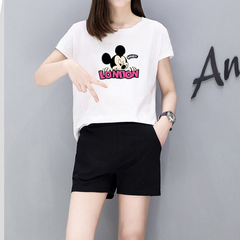 运动服套装2019休闲大码夏季女装两件套宽松学生跑步短袖短裤家居|ruв категории Женская одежда, женской одежды - от Buy2taobao.com для оказания профессиональной услуги покупки агента Taobao