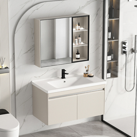 304不锈钢浴室柜组合卫生间，轻奢洗漱台陶瓷一体，洗面池洗手洗脸盆