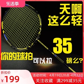 专业羽毛球拍单拍全碳素超轻10U 8U进攻型攻防控球5U男女比赛专用