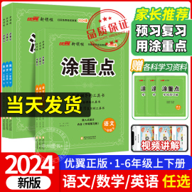 2024新领程涂重点语文一1年级二2年级三3年级四4年级五5年级六6年级下册上册数学英语课堂笔记小学教材全解人教版基础知识重点详解