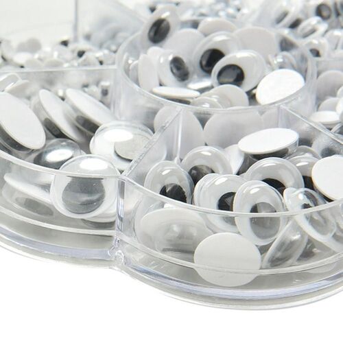 self adhasive plastic movable black googly eyes 4mm/5mm/6mm/
