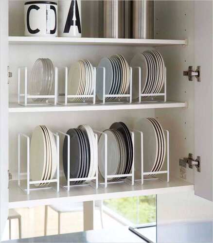 Cupboard dish rack table plate flatware storage rack drain