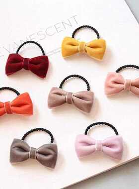 baby hair band baby headband rubber band girl's plaid cl