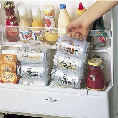 refrigerator glass storage container box organizer cola can