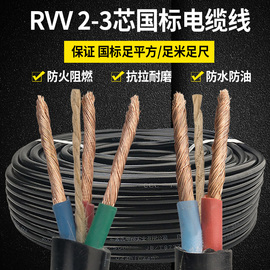 国标2芯足2.5 4 6平方电线电缆线3芯1.5户外防冻护套线电源线软线