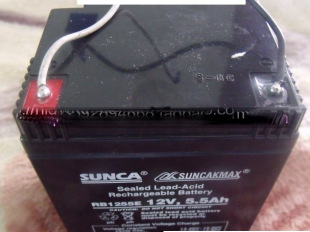 SUNCA新佳蓄电池 CS220S强光灯 12V5.5AH RB1255E 探照灯用电池