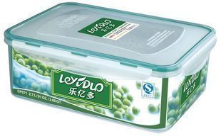 乐亿多长方形塑料密封防漏保鲜盒