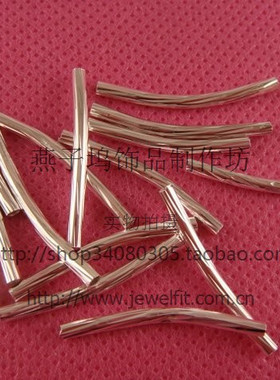 ★DIY饰品配件★2x25mm银色批花铜管★10元100个★饰品材料