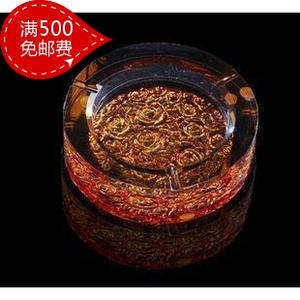 冲五钻 打折包邮 正品夏氏琉璃J-012-2 琉璃烟缸花开富贵(圆)