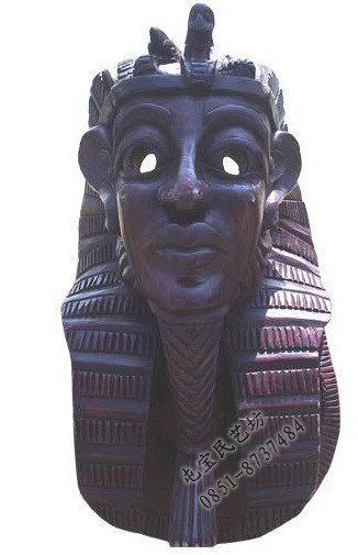 非洲埃及法老印地安阿拉伯木雕面具脸谱脸子50*30-直销
