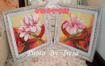 四皇冠小房子十字绣绣布