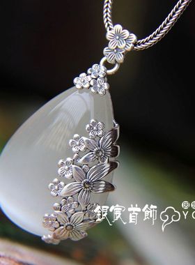 泰国复古曼谷水滴纯银吊坠