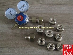 钢瓶转接头M22转G5 灭火器接华青表转接口纯铜加厚 尚品水族