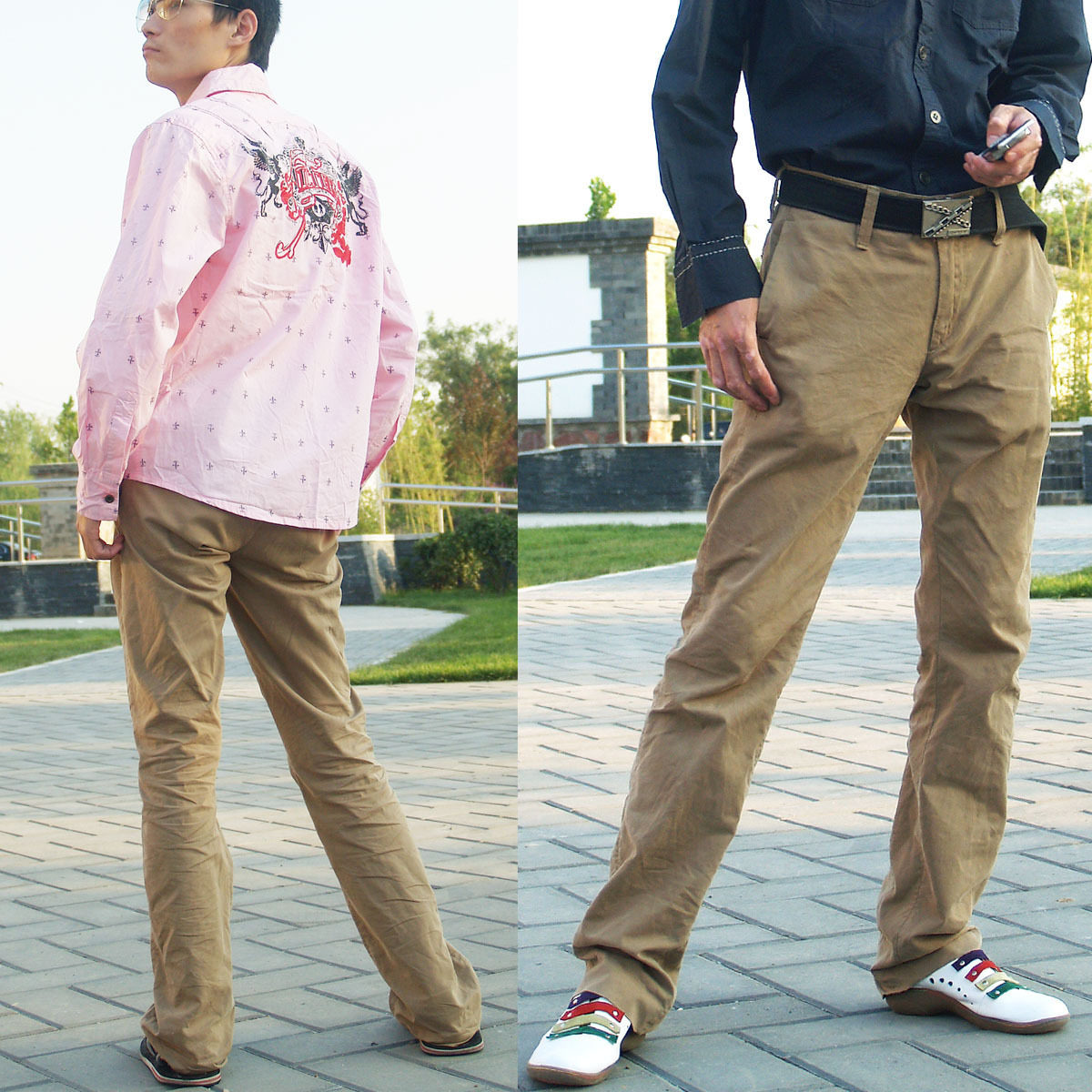 美国牛仔潮牌日韩版水洗做旧复古纯棉修身直筒超舒适男款休闲裤