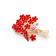 Email plum blossom of smiling Korean Crystal rhinestones brooch women fancy brooch pin clasp Korea jewelry