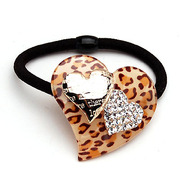 Smiling Leopard Czech rhinestone jewelry Korean version of the new popular love withhold decorative comb 350256