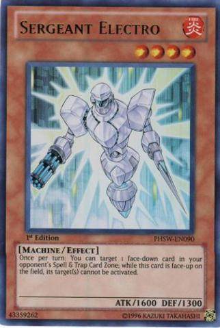 游戏王 美版 正版 - 电镀军曹 Sergeant Electro/金闪/PHSW