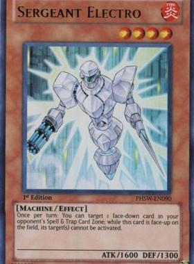 游戏王 美版 正版 - 电镀军曹 Sergeant Electro/金闪/PHSW
