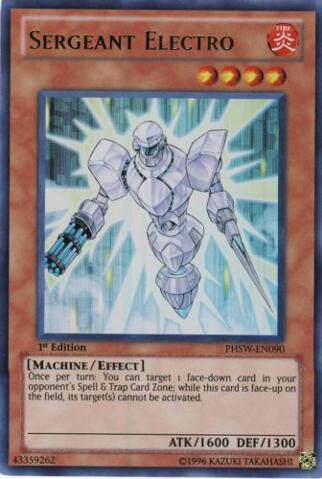 游戏王 美版 正版 - 电镀军曹 Sergeant Electro/金闪/PHSW