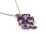 Smiling post four-leaf clover zircon pendant necklace collar accessory pendant jewelry women pendant jewelry